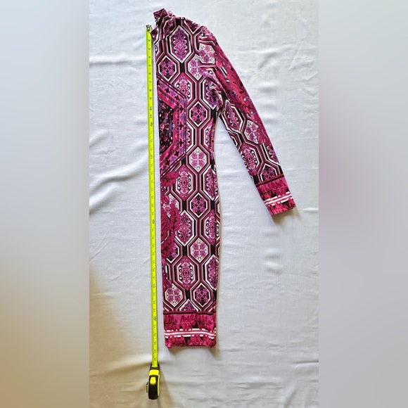 VENUS Pink Geometric Floral Bodycon Dress - Size Small - Picture 7 of 8